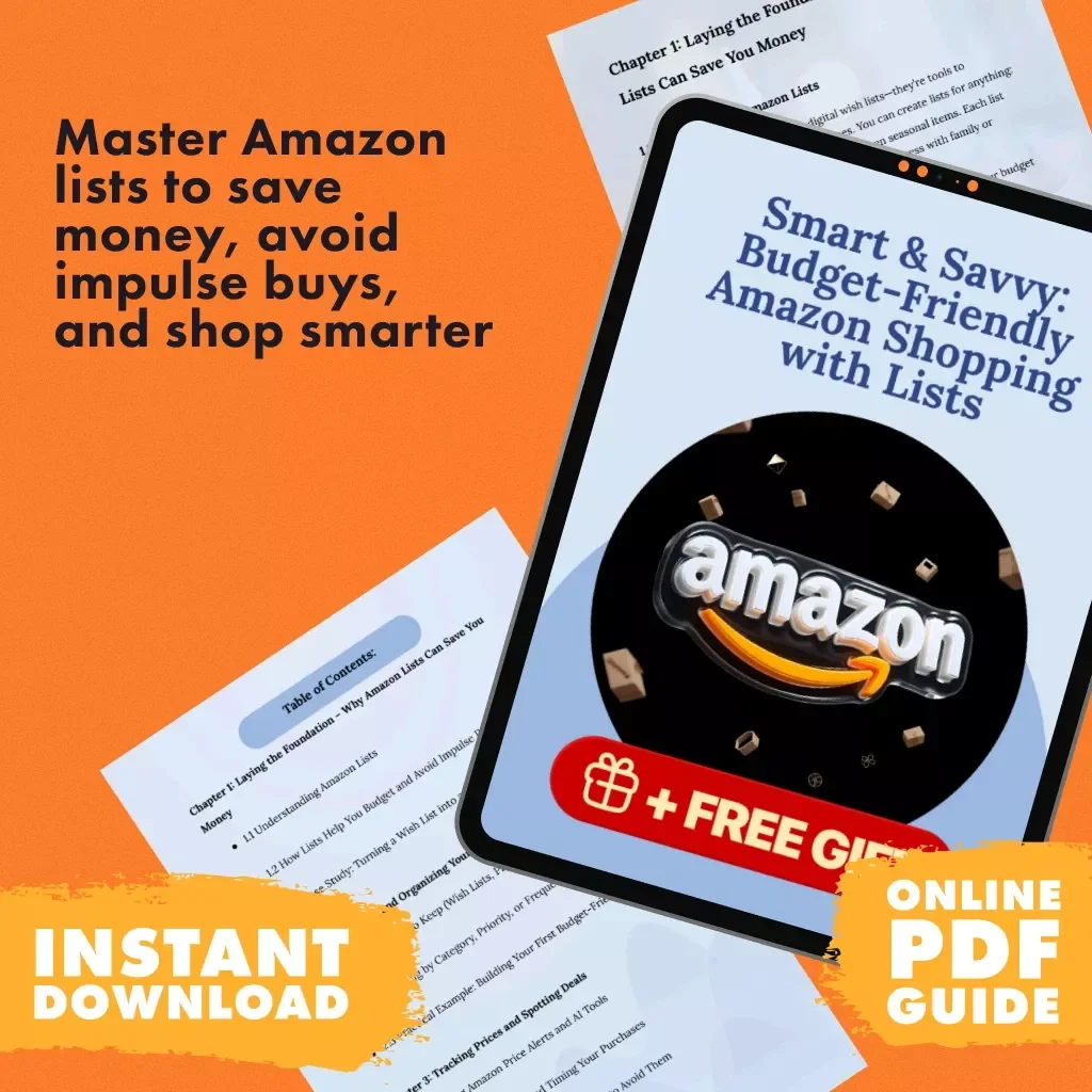Smart & Savvy: Budget-Friendly Amazon Shopping with Lists | Digital Guide for How to Plan Budget-Friendly Shopping with Amazon Lists, eBook, Checklist & Money-Saving Strategies