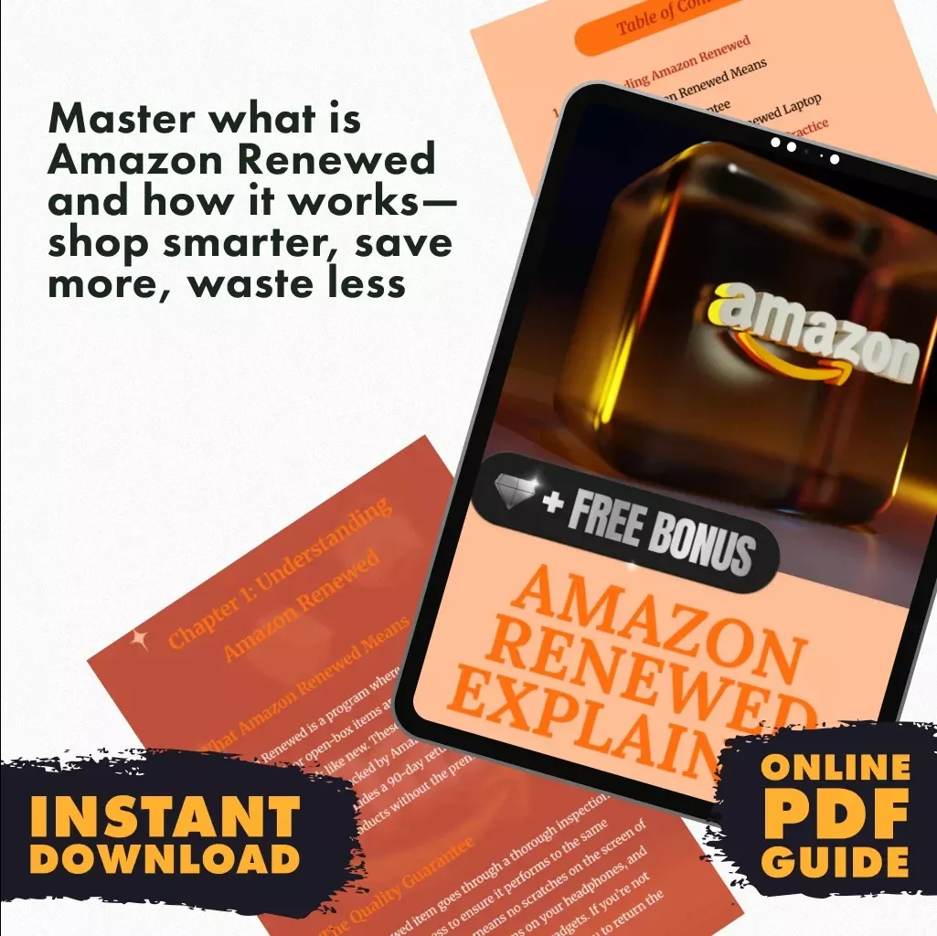 Amazon Renewed Explained | Digital Guide to What is Amazon Renewed and How Does it Work | Smart Shopping, Budgeting & Resale Strategies
