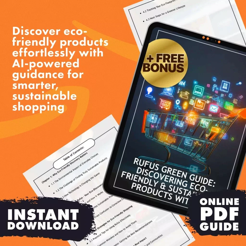 Rufus Green Guide: Discovering Eco-Friendly & Sustainable Products with AI | Digital Download Guide for Conscious Shopping, Sustainable Living & Eco-Friendly Discovery