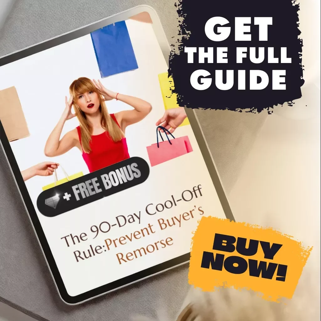 The 90-Day Cool-Off Rule: Prevent Buyer’s Remorse | Guide on How to Build a 90-Day “Cool-Off” Rule for Smarter Spending & Better Decisions | Digital Download eBook & Checklist
