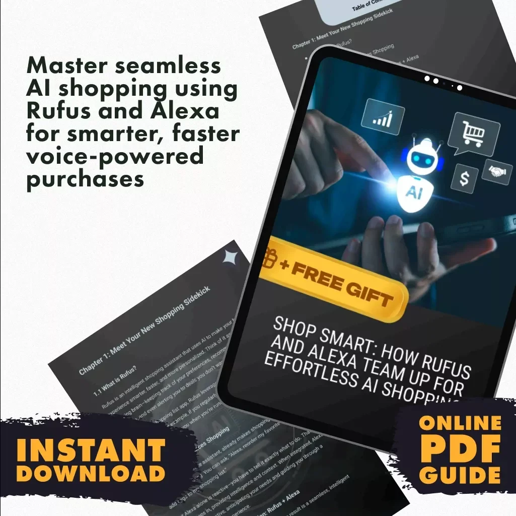 Shop Smart: How Rufus and Alexa Team Up for Effortless AI Shopping | How Rufus Integrates with Alexa for Seamless Shopping | Digital Guide eBook for AI-Powered Voice Shopping