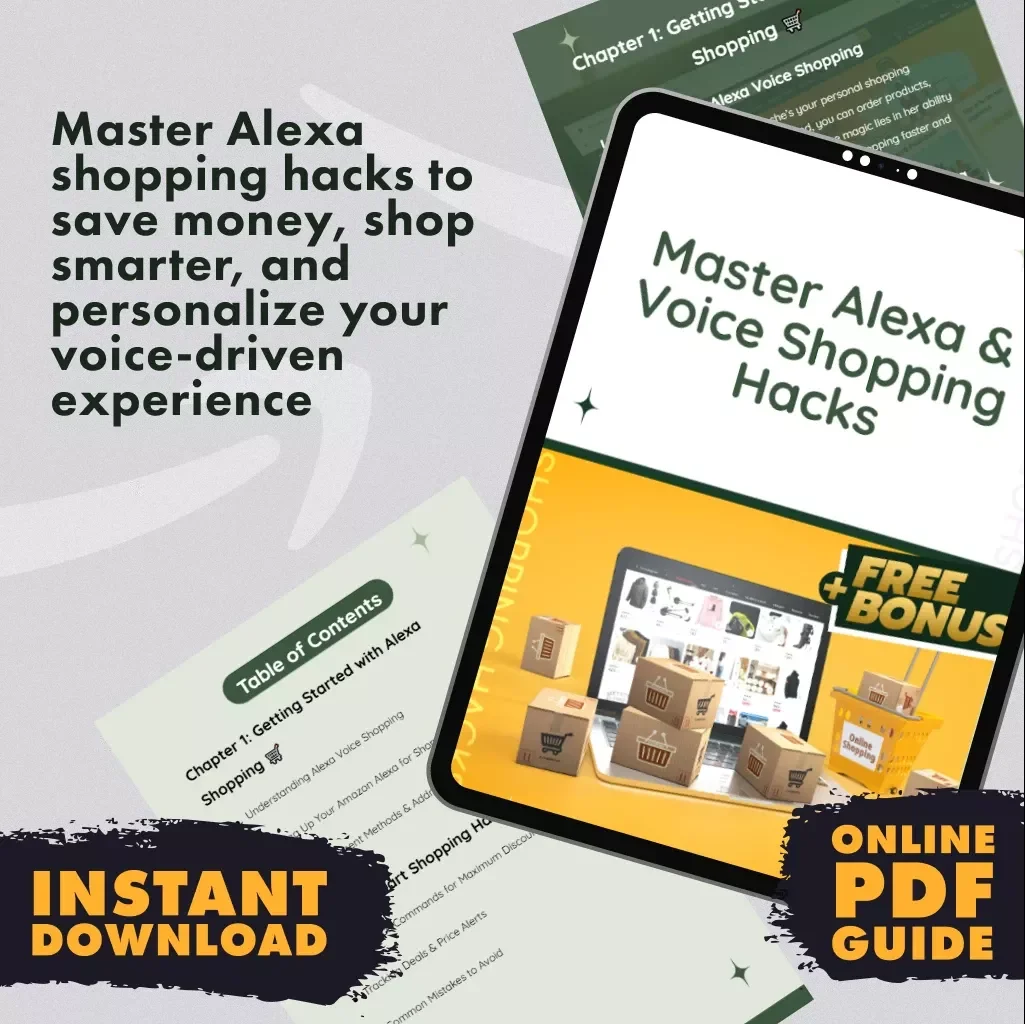 Master Alexa & Voice Shopping Hacks | Digital Guide for Smart Online Shoppers | Save Money with Alexa Voice Commands, Prompts & Tips