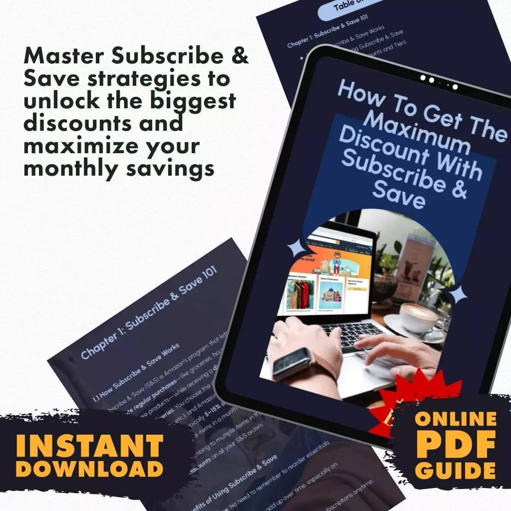 How to Get the Maximum Discount with Subscribe & Save | Digital Guide for Smart Shoppers | eBook, Checklist & Strategies to Maximize Savings