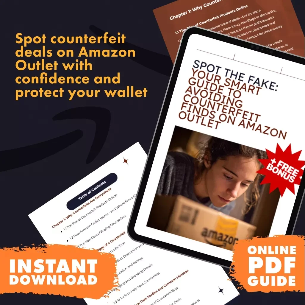 Spot the Fake: Your Smart Guide to Avoiding Counterfeit Finds on Amazon Outlet | How to Spot Counterfeit Items in Amazon Outlet | Digital Download eBook & Checklist