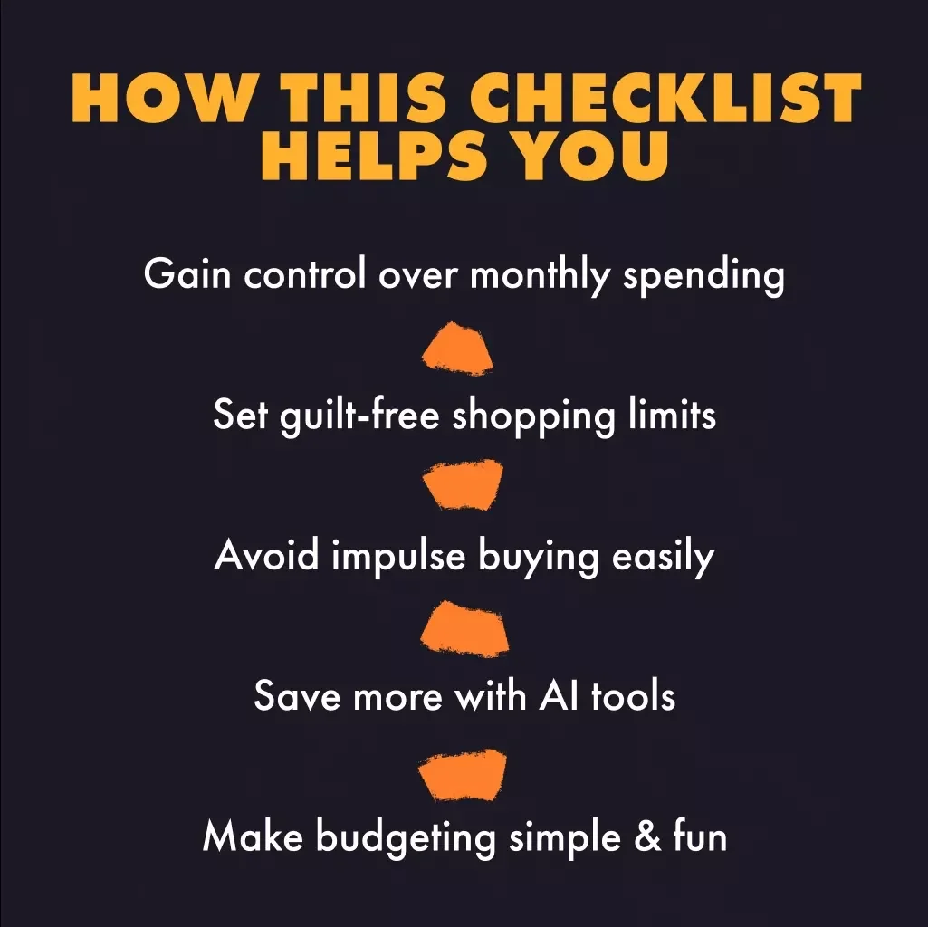 Smart Monthly Shopping Budget Checklist: Spend Wisely, Live Happily | Digital Download Guide for How to Set a Monthly Shopping Budget, Save Money & Shop Smarter