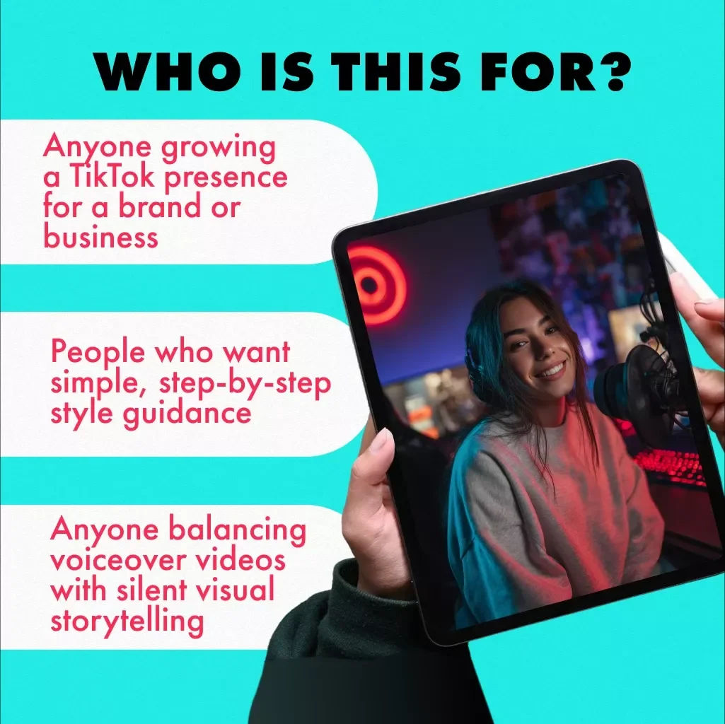 TikTok Content: To Speak or Not to Speak | Guide for Voice or Voiceless Style TikTok Creators | Digital Download eBook & Checklist