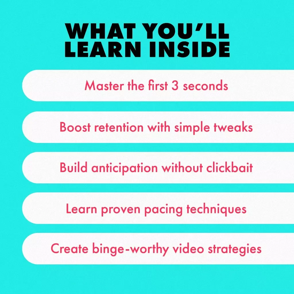 Watch Me Till the End: The Secret to Consistent Watch Time | Digital Guide for Creators, YouTubers & Content Marketers | Instant Download