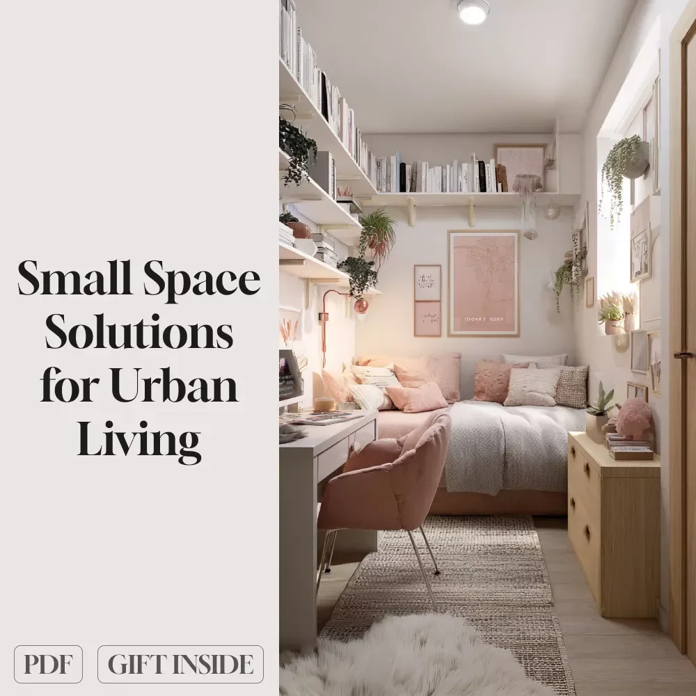 Small Space Solutions for Urban Living | Digital Download Guide for Apartment Decor, Storage Ideas, Multi-Functional Furniture & AI Home Design Tips