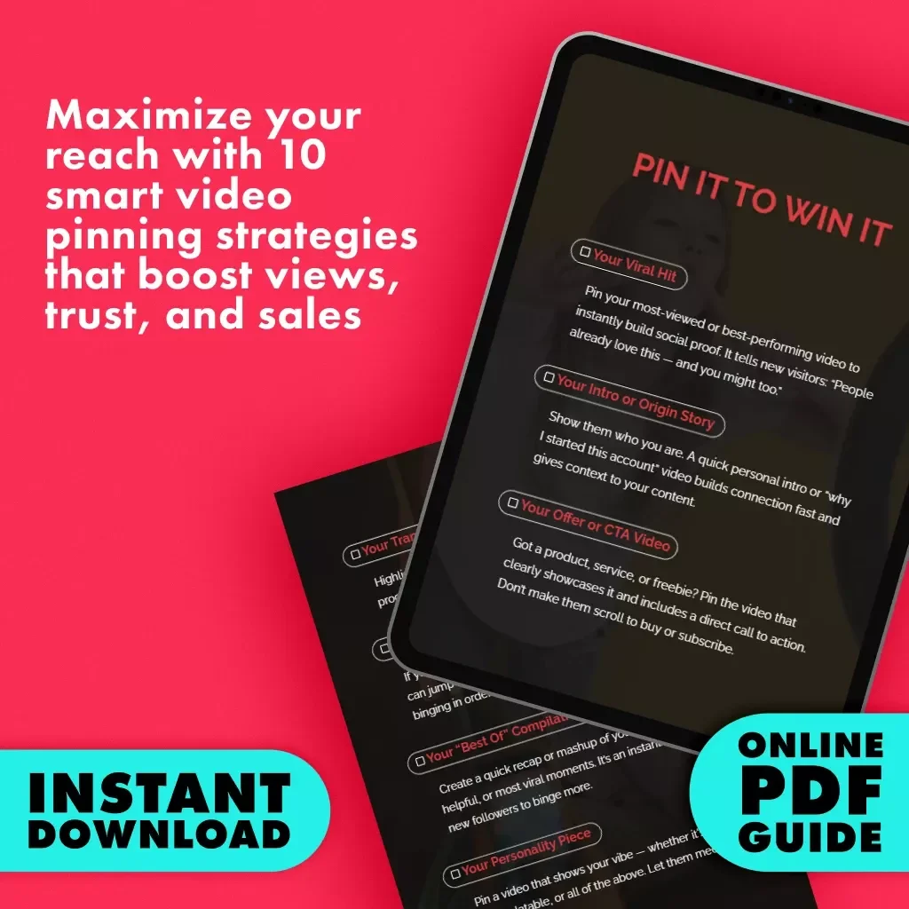 Pin It to Win It | Viral Growth Checklist for Creators | What to Pin on Your Profile and Why | Social Media Strategy eBook Digital Download