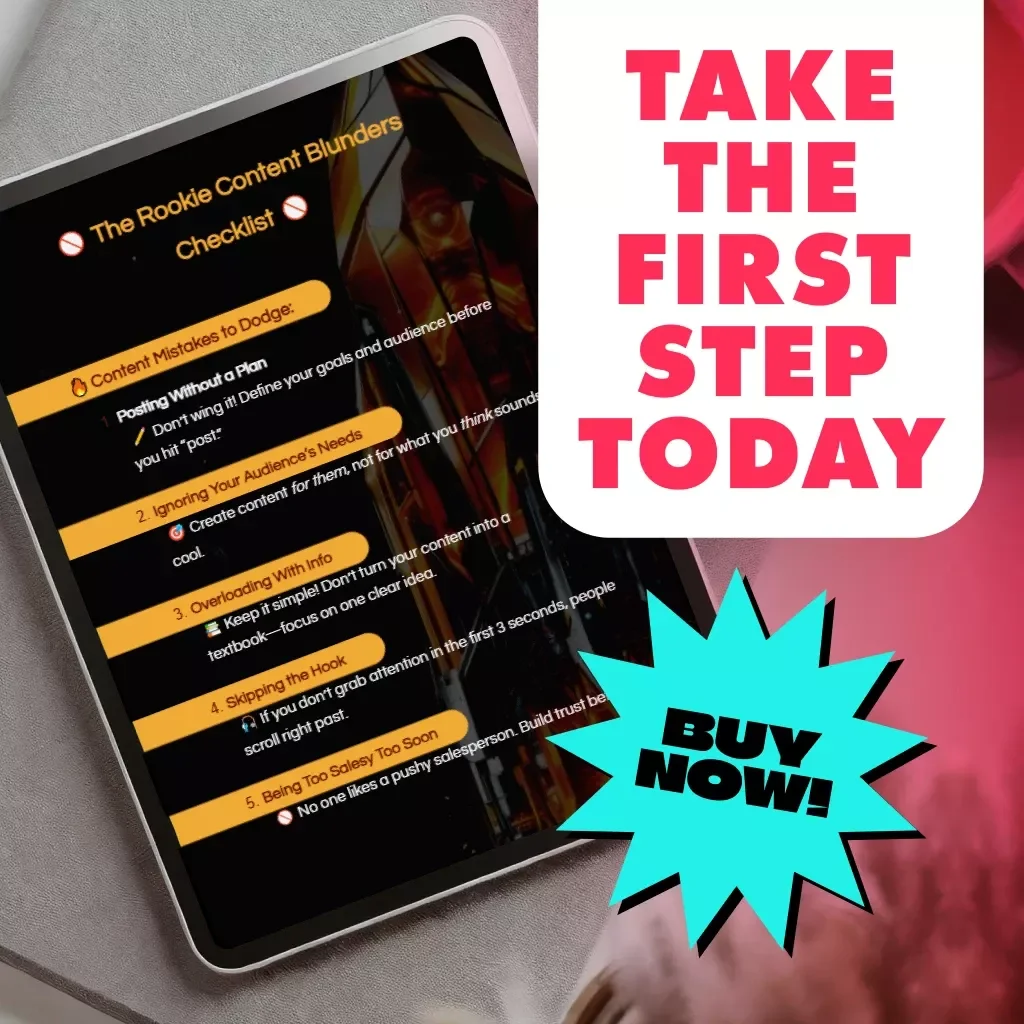 The Rookie Content Blunders Checklist | Digital Download | Common Content Mistakes Beginners Make | eBook Style Guide for New Creators