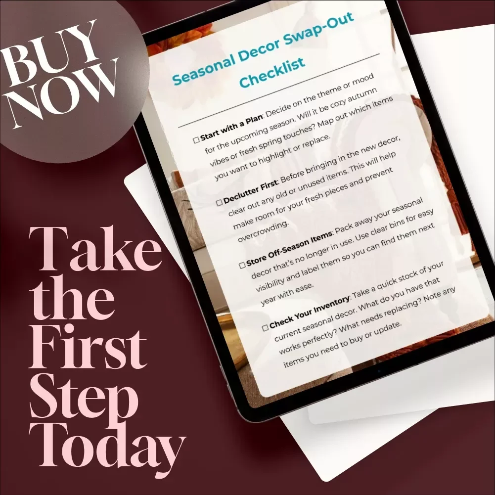 Seasonal Decor Swap-Out Checklist | Printable Digital Download Home Styling Guide for Seasonal Decorating, eBook & Organization Planner
