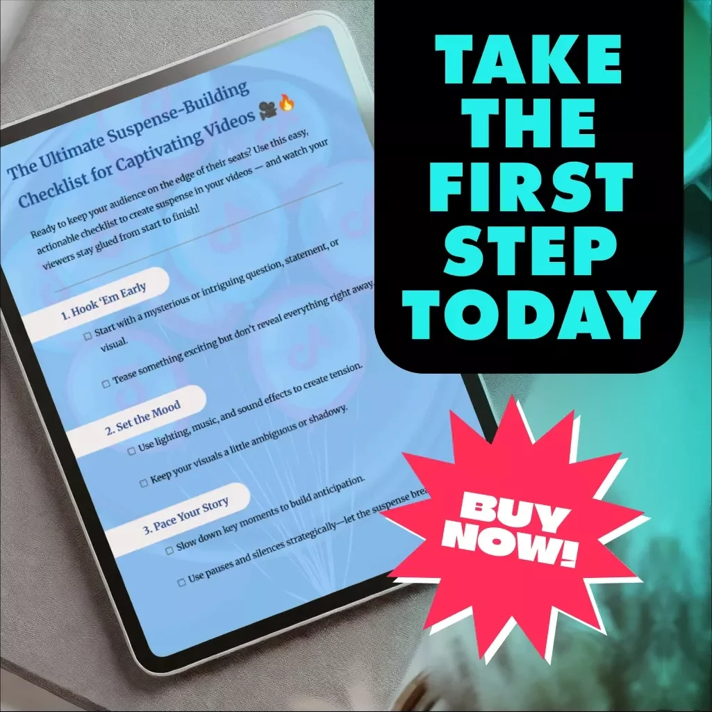 The Ultimate Suspense-Building Checklist for Captivating Videos | Digital Download Guide on How to Create Suspense in Your Videos | Filmmaking, Storytelling & Editing Resource