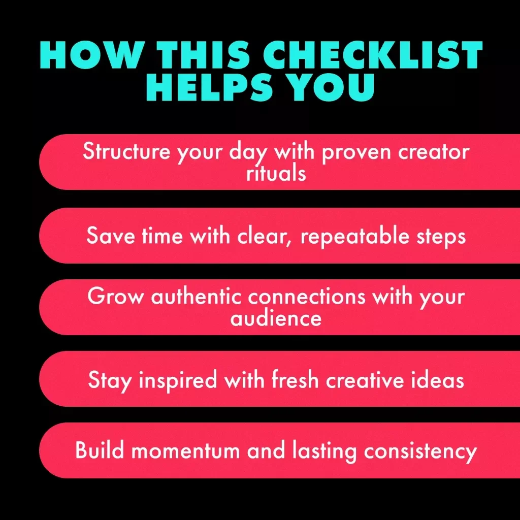 The Daily Rituals of Top Creators Checklist | Digital Download Productivity Guide for Creators | What Top Creators Do Every Day