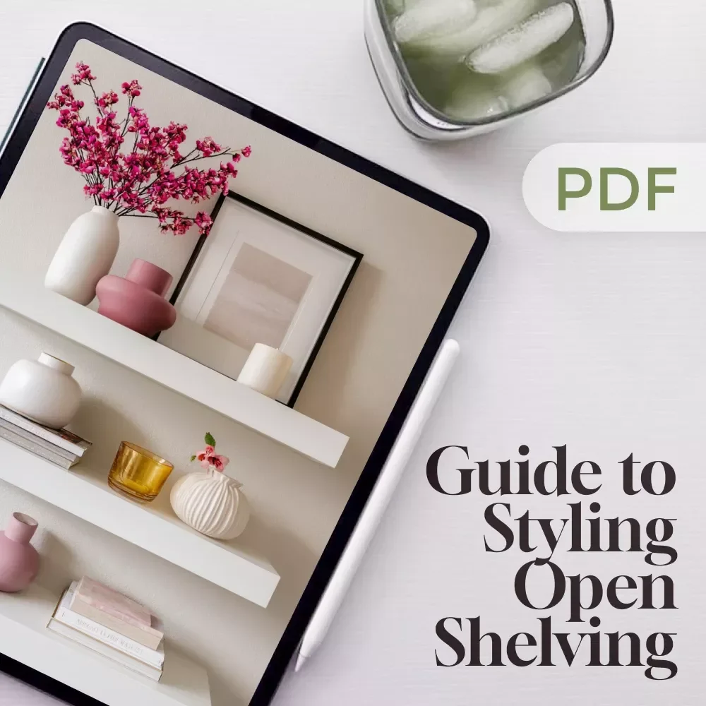 Guide to Styling Open Shelving and Bookcases | Interior Design Tips, Shelf Styling Guide, Home Decor eBook, Digital Download