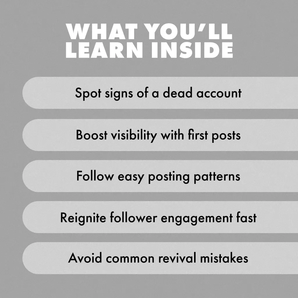 What to Post to Revive a Quiet Account | Social Media Revival Guide | Digital Download for Creators, Coaches & Small Business Owners