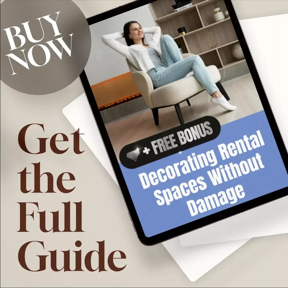 Decorating Rental Spaces Without Damage | Digital Guide for Renters | Damage-Free Decorating, DIY Ideas & Temporary Solutions