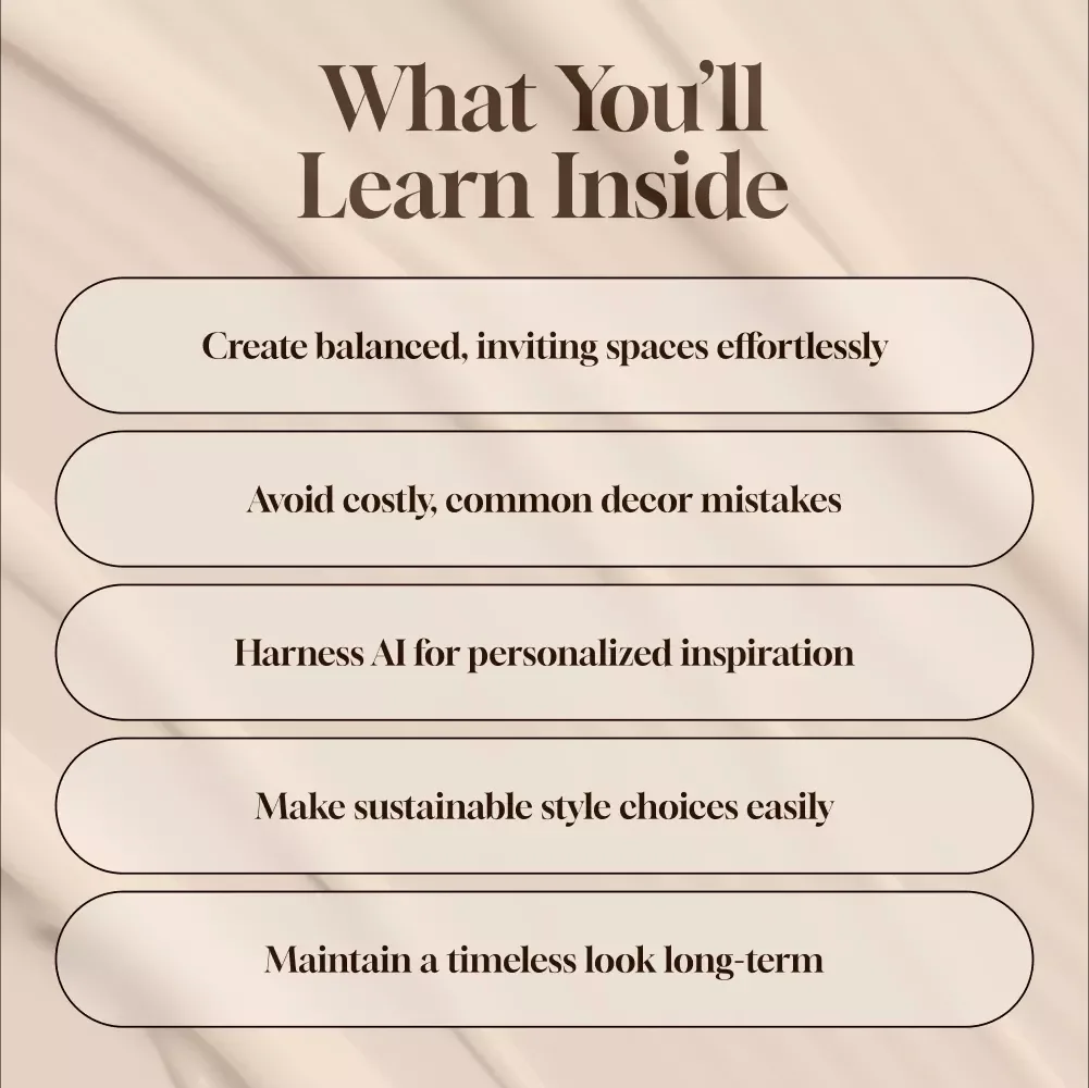 Timeless Decor Principles for Any Home | Digital Download Guide, eBook & Checklist for Interior Design, Balance, Color Harmony, and AI-Powered Inspiration