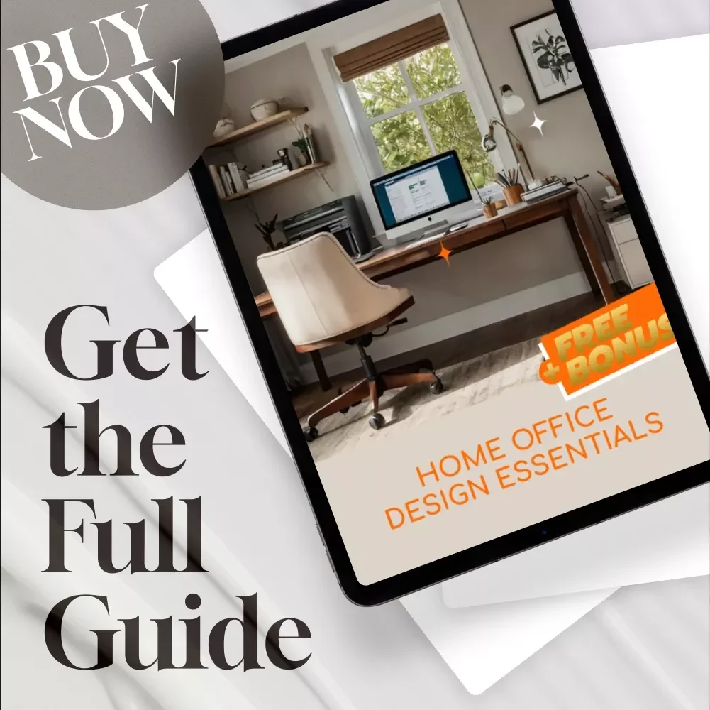 Home Office Design Essentials | Guide for Workspace Setup, Organization, Productivity & AI Prompts | Digital Download eBook for Modern Home Office Design