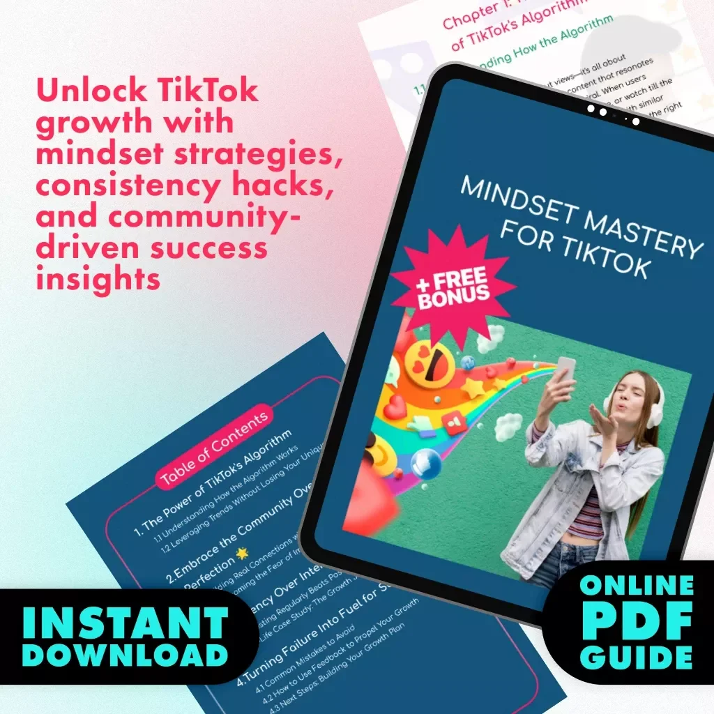 Mindset Mastery for TikTok 🚀 | Digital Growth Guide | The Biggest Mindset Shift for TikTok Growth, eBook & Checklist for Creators