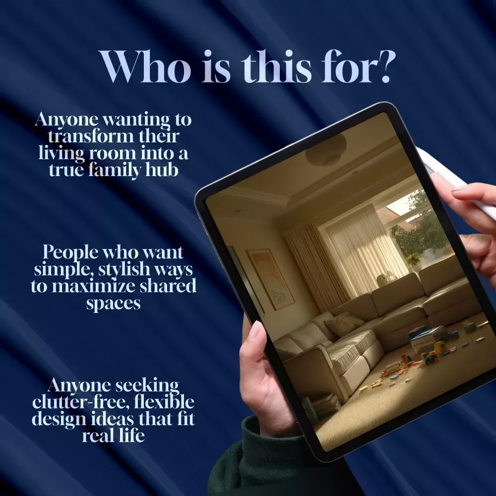 Family Zone: Creating Shared Spaces Guide | Digital Download Home Design eBook | Decorating, Layout & Storage Tips for Families
