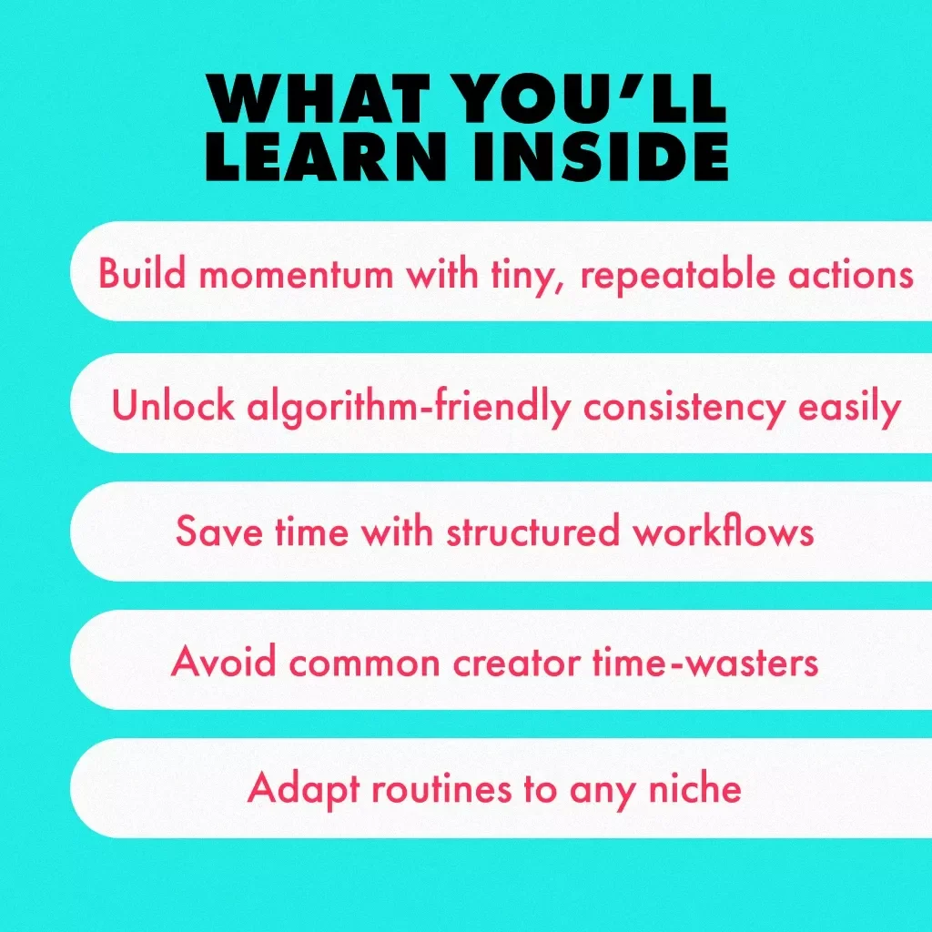 The 15-Minute Creator Routine | Your 15-Minute Daily TikTok Routine | Digital Download Guide for Content Creators, Influencers & Small Business Growth