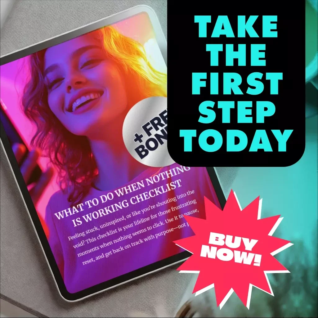 What to Do When Nothing Is Working Checklist | Digital Download Guide for Creators, Entrepreneurs & Content Makers | Productivity, Mindset & Creative Reset