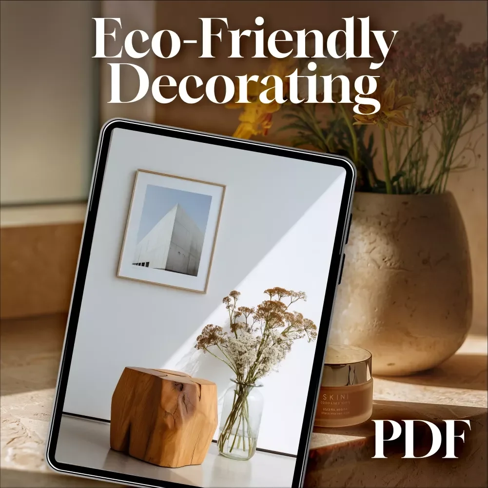 Eco-Friendly Decorating for Beginners | Sustainable Home Design Guide | Digital Download for Green Living, Conscious Interior Design, and Sustainable Decorating