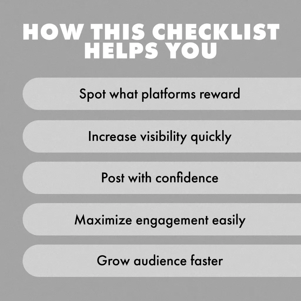 Invisible Signals the Algorithm Picks Up: A Checklist | Social Media Growth Guide | Digital Download eBook for Content Creators & Marketers