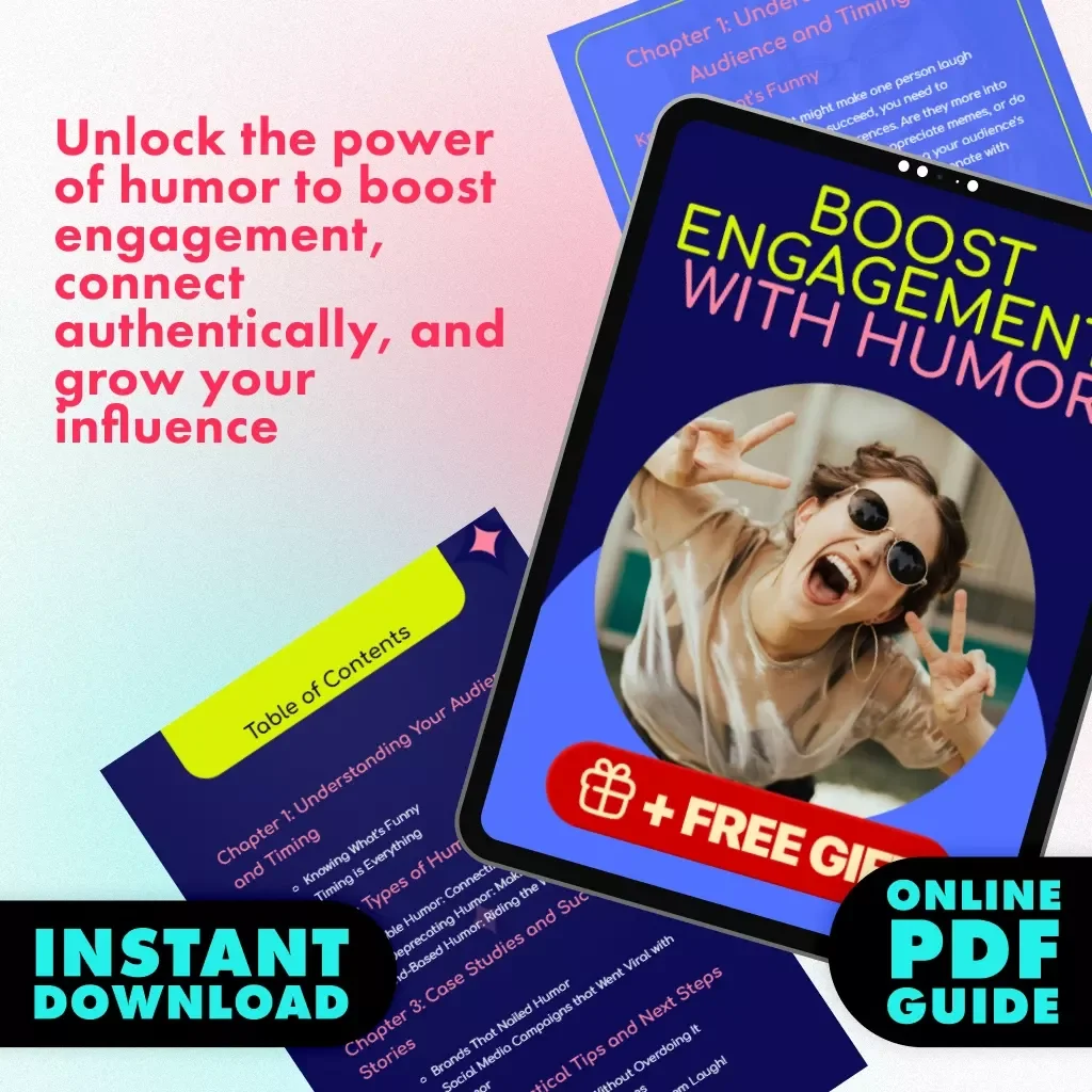 Boost Engagement with Humor | Digital Guide for Using Humor to Increase Engagement | eBook for Creators, Brands & Marketers