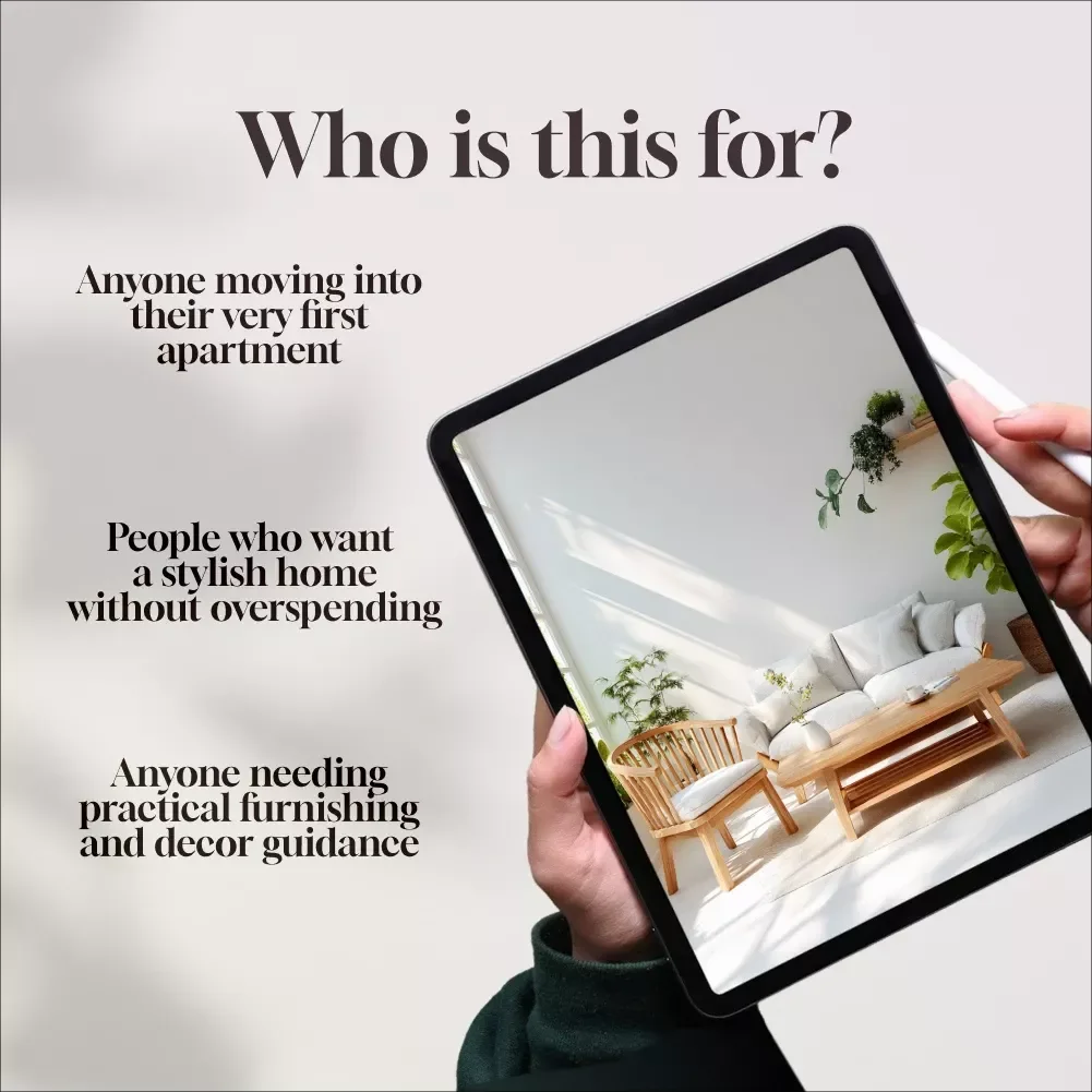 First Apartment Furnishing Survival Guide | Digital Download eBook for Budget-Friendly Furniture, Decor, and Apartment Essentials