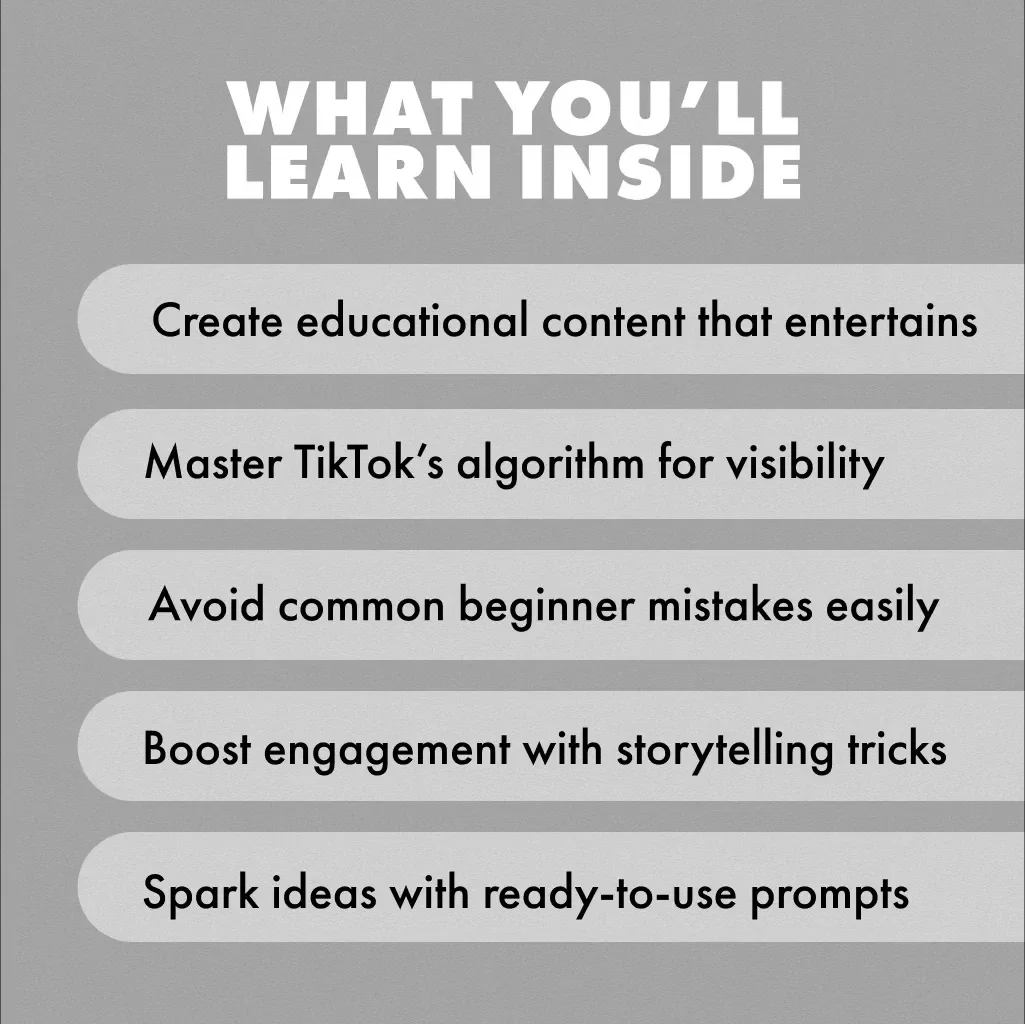 Edutain to Entertain: Making Learning Go Viral on TikTok | Digital Guide for Teachers, Creators & Coaches | How to Make Educational Content Fun and Engaging
