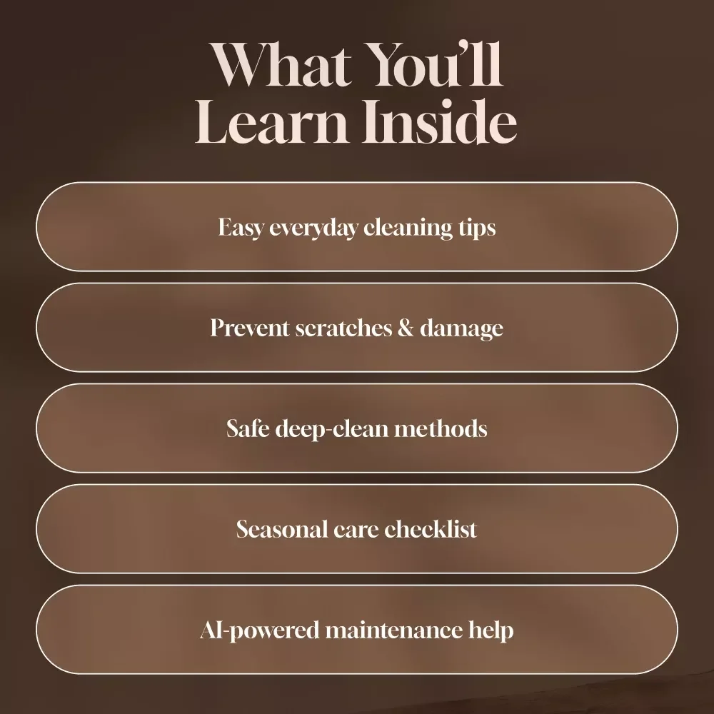 Cleaning & Care Checklist for Wood Furniture | Digital Download Guide for Wood Furniture Care, Maintenance & Protection