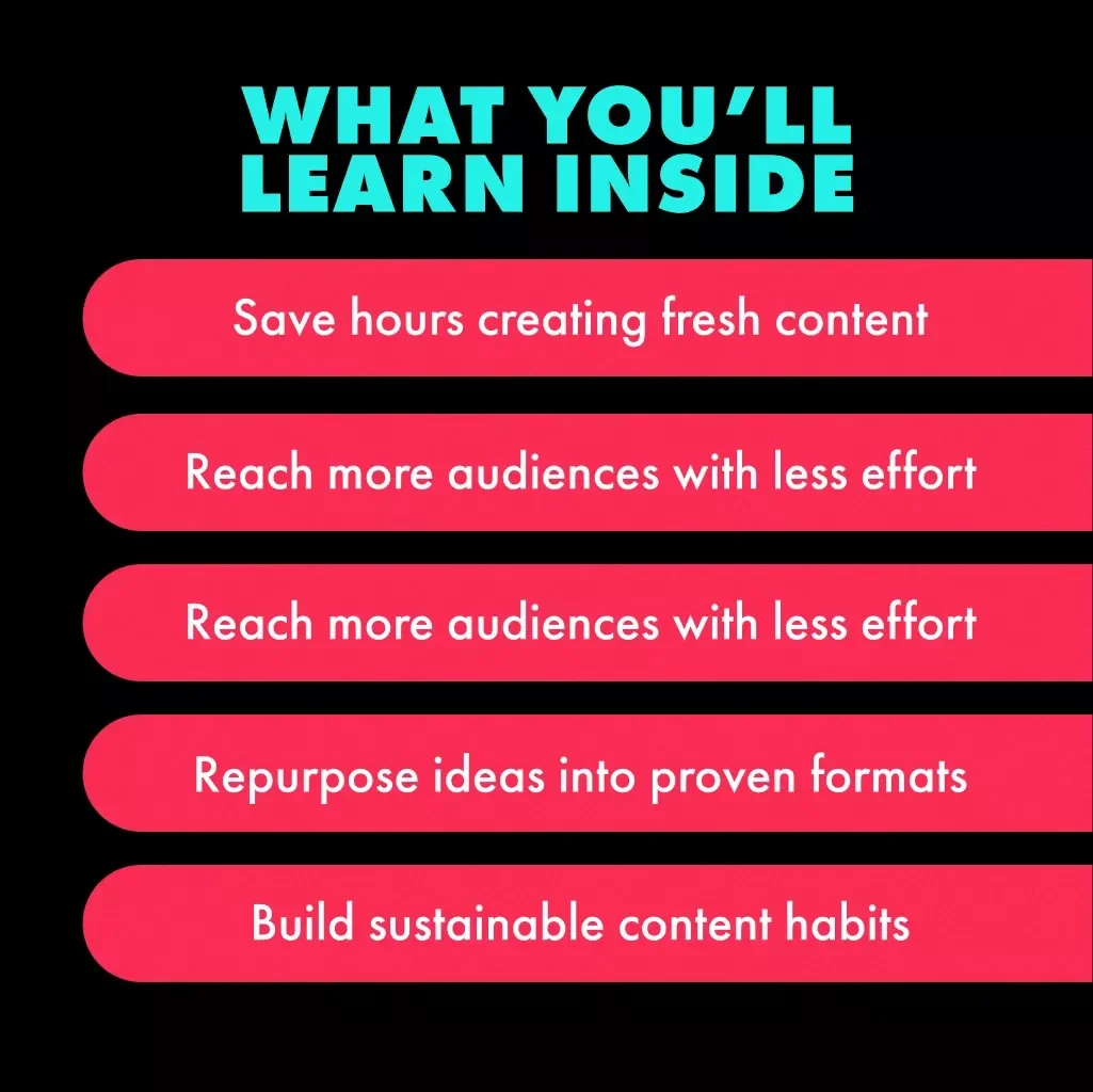 How Successful Creators Multiply One Post Into Five High-Impact Pieces | Digital Guide for Content Creators | The “post once, remix five times” method for repurposing content and boosting reach
