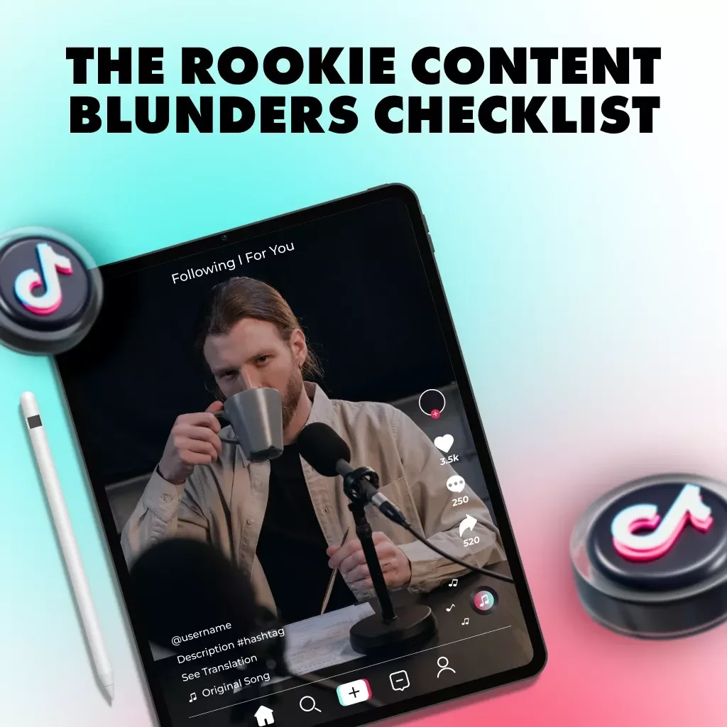 The Rookie Content Blunders Checklist | Digital Download | Common Content Mistakes Beginners Make | eBook Style Guide for New Creators