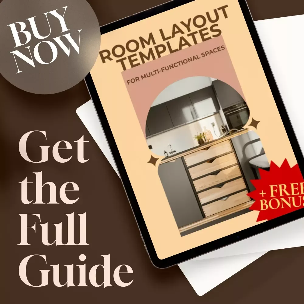 Room Layout Templates for Multi-Functional Spaces | Digital Guide for Studio Apartments, Home Office, Living-Dining Combos & Small Space Interior Design
