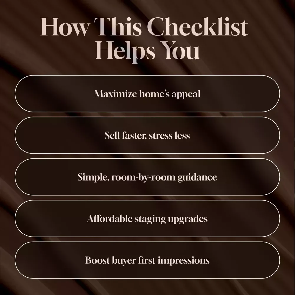 Home Staging Checklist for Sellers | Real Estate Staging Guide | Printable House Selling Prep List | Digital Download for Faster Home Sales