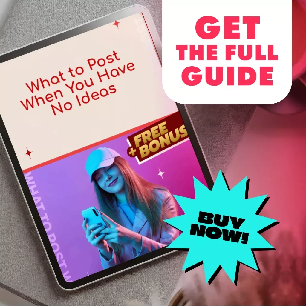 What to Post When You Have No Ideas | Digital Content Ideas Guide | Social Media eBook for Creators, Coaches & Entrepreneurs