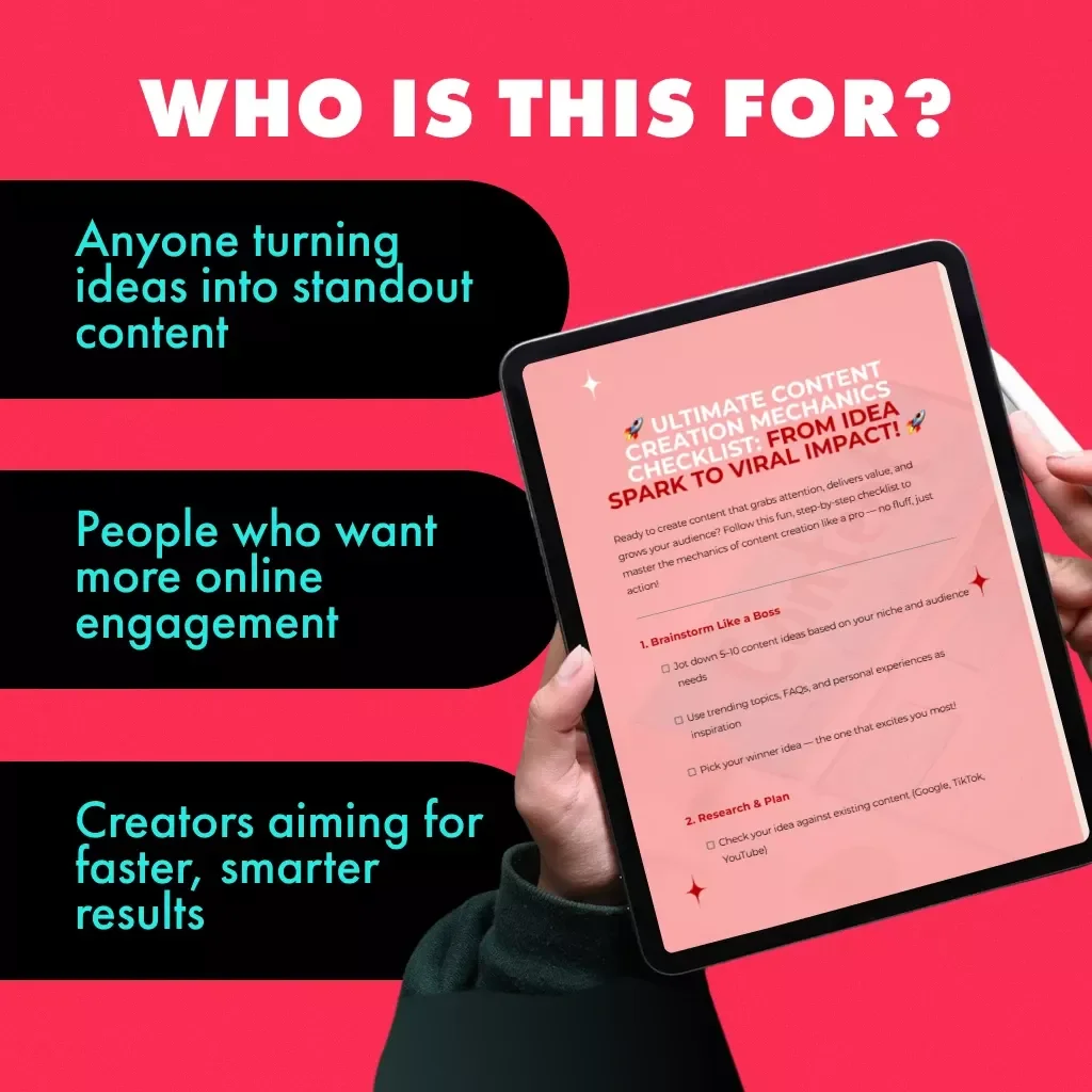 Ultimate Content Creation Mechanics Checklist: From Idea Spark to Viral Impact | Digital Download | Content Creation Mechanics Guide for Bloggers, Creators, and Entrepreneurs
