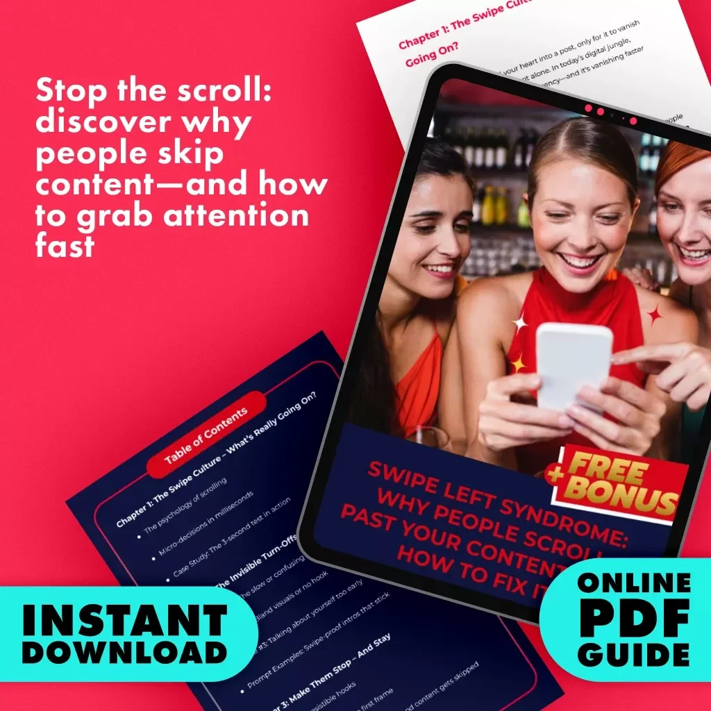 Swipe Left Syndrome: Why People Scroll Past Your Content (and How to Fix It) – The Real Reason People Swipe Away Guide for Social Media, Content Creators, and Marketers