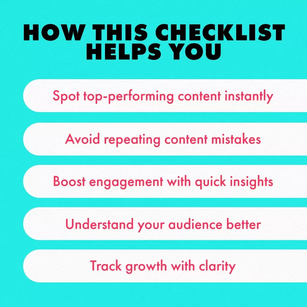Make Your Analytics Work for You | Digital Checklist | What to Look at in Your Analytics | Social Media & Content Strategy Guide