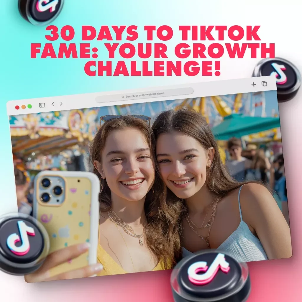 30 Days to TikTok Fame: Your Ultimate Growth Challenge! | 30-Day TikTok Growth Challenge Checklist for Daily Tasks to Gain Followers Fast