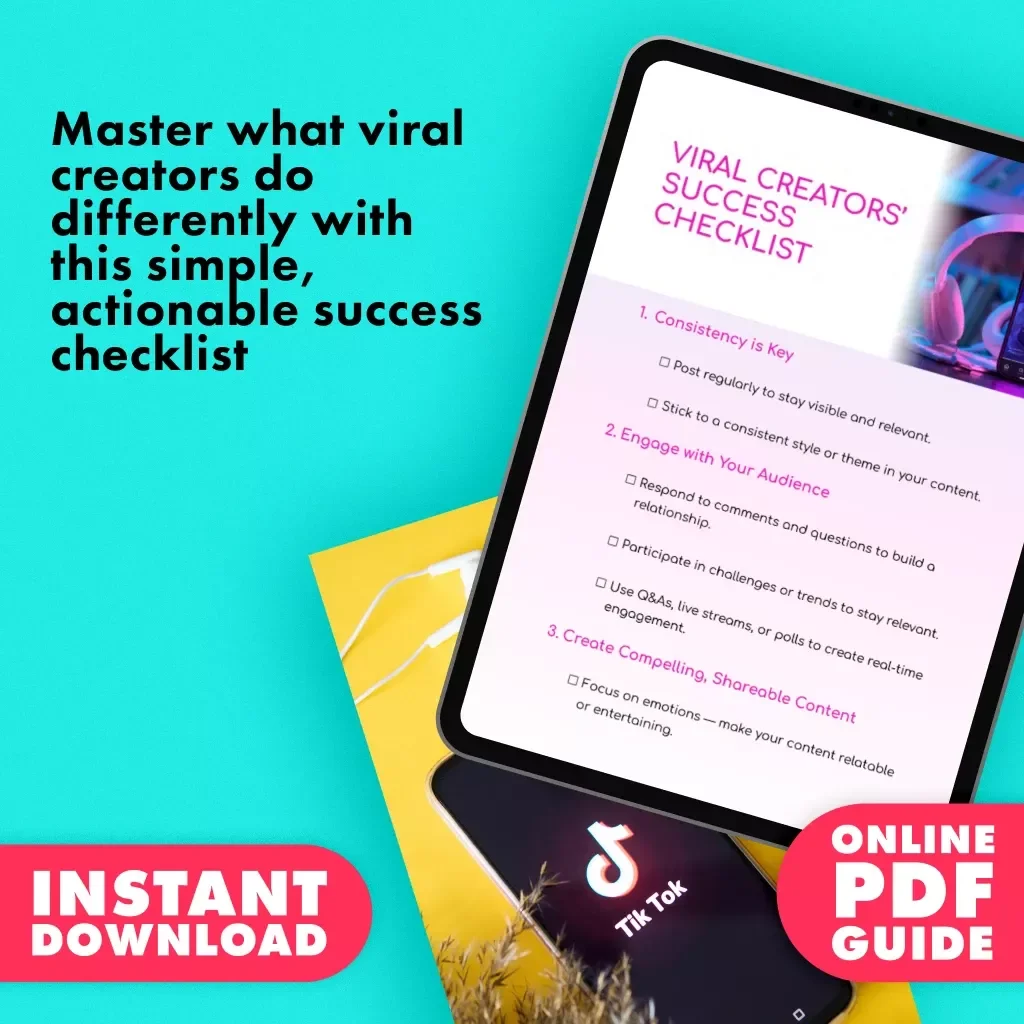 Viral Creators’ Success Checklist | What Viral Creators Do Differently | Digital Download for Content Creators, Influencers & Social Media Growth