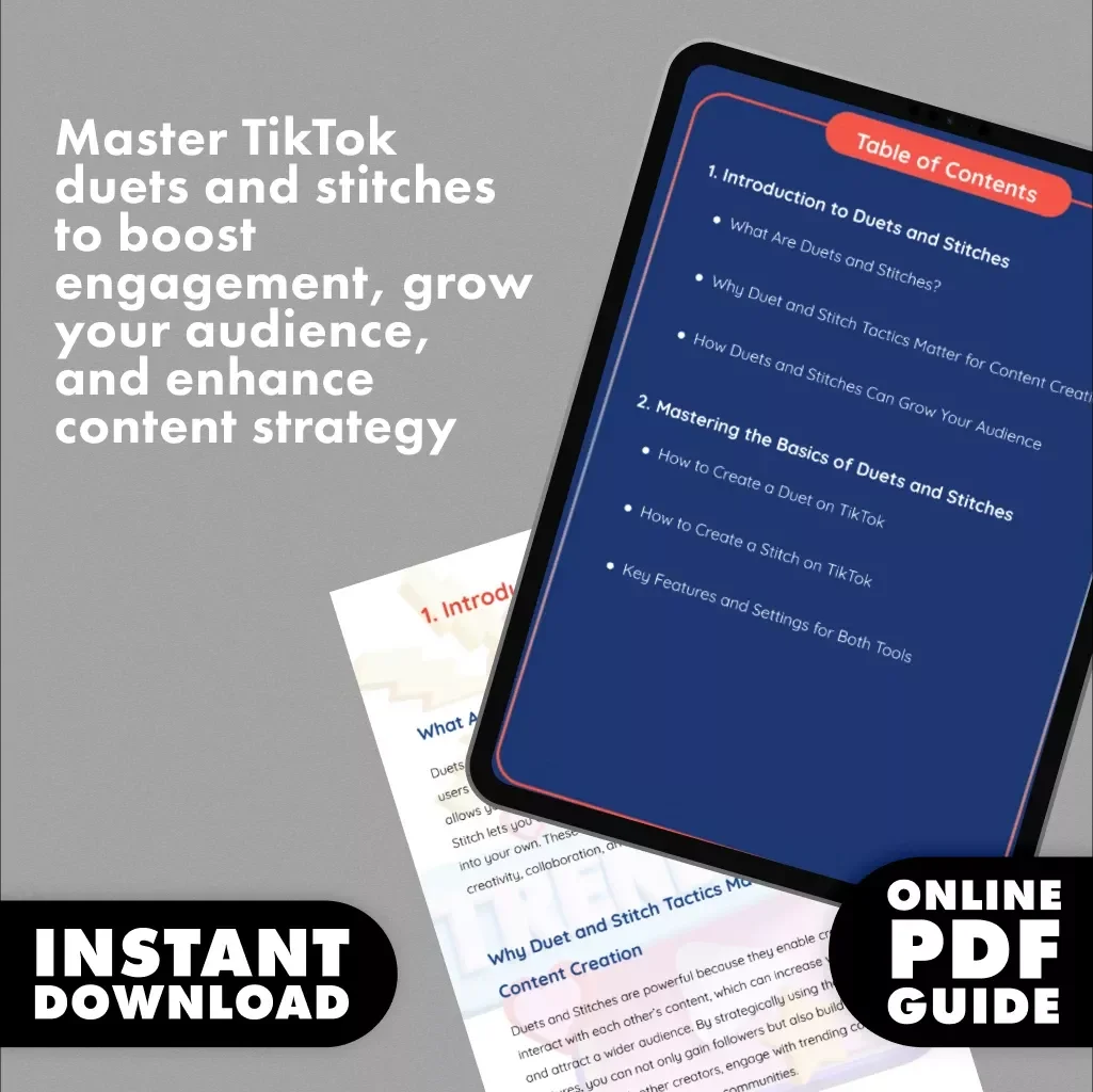Duet and Stitch Your Way to TikTok Success — Instant Download Guide | duet/stitch tactics tiktok, PDF eBook for Creators & Small Businesses