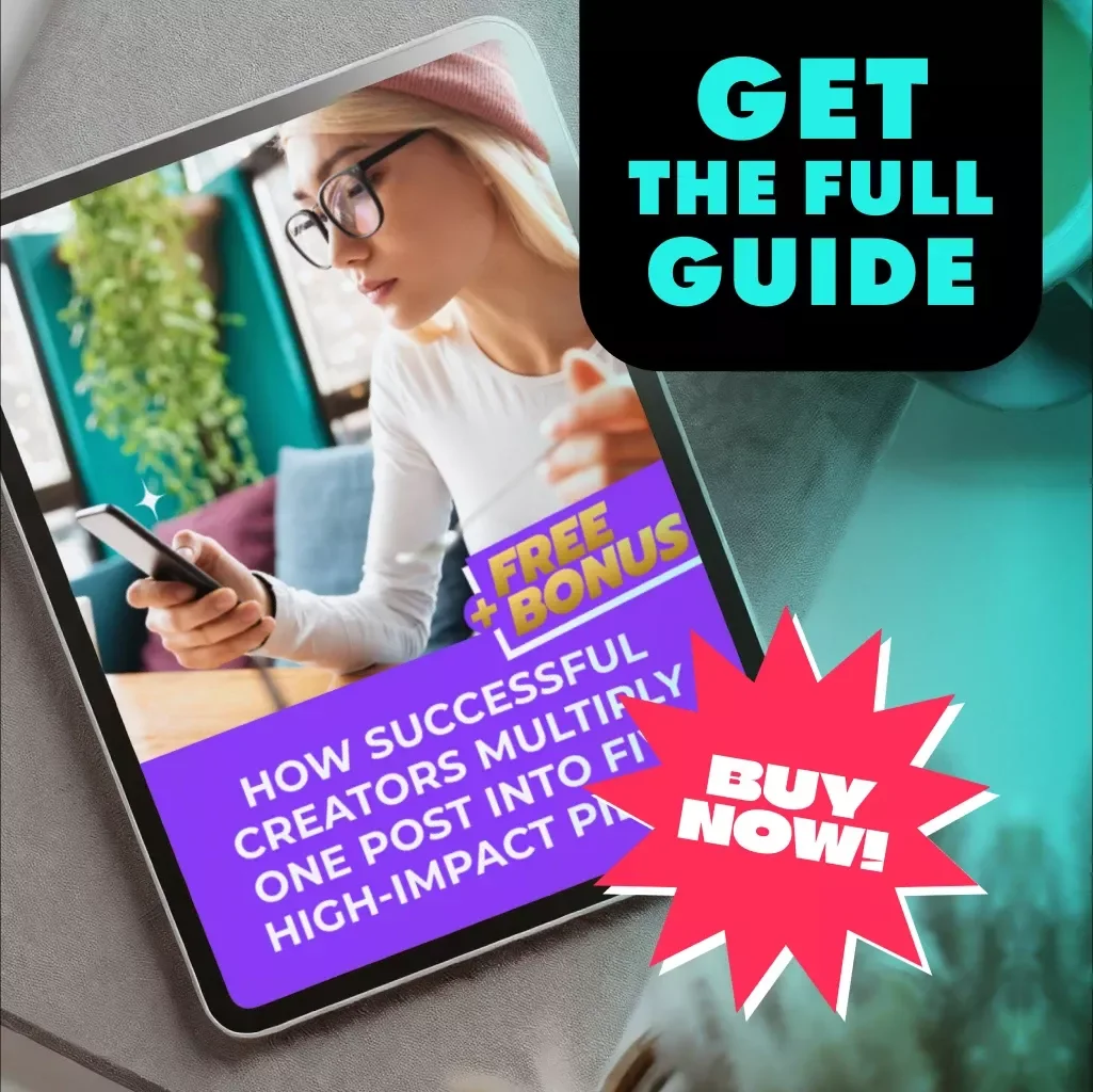 How Successful Creators Multiply One Post Into Five High-Impact Pieces | Digital Guide for Content Creators | The “post once, remix five times” method for repurposing content and boosting reach