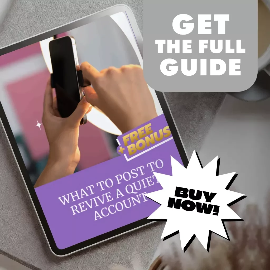What to Post to Revive a Quiet Account | Social Media Revival Guide | Digital Download for Creators, Coaches & Small Business Owners