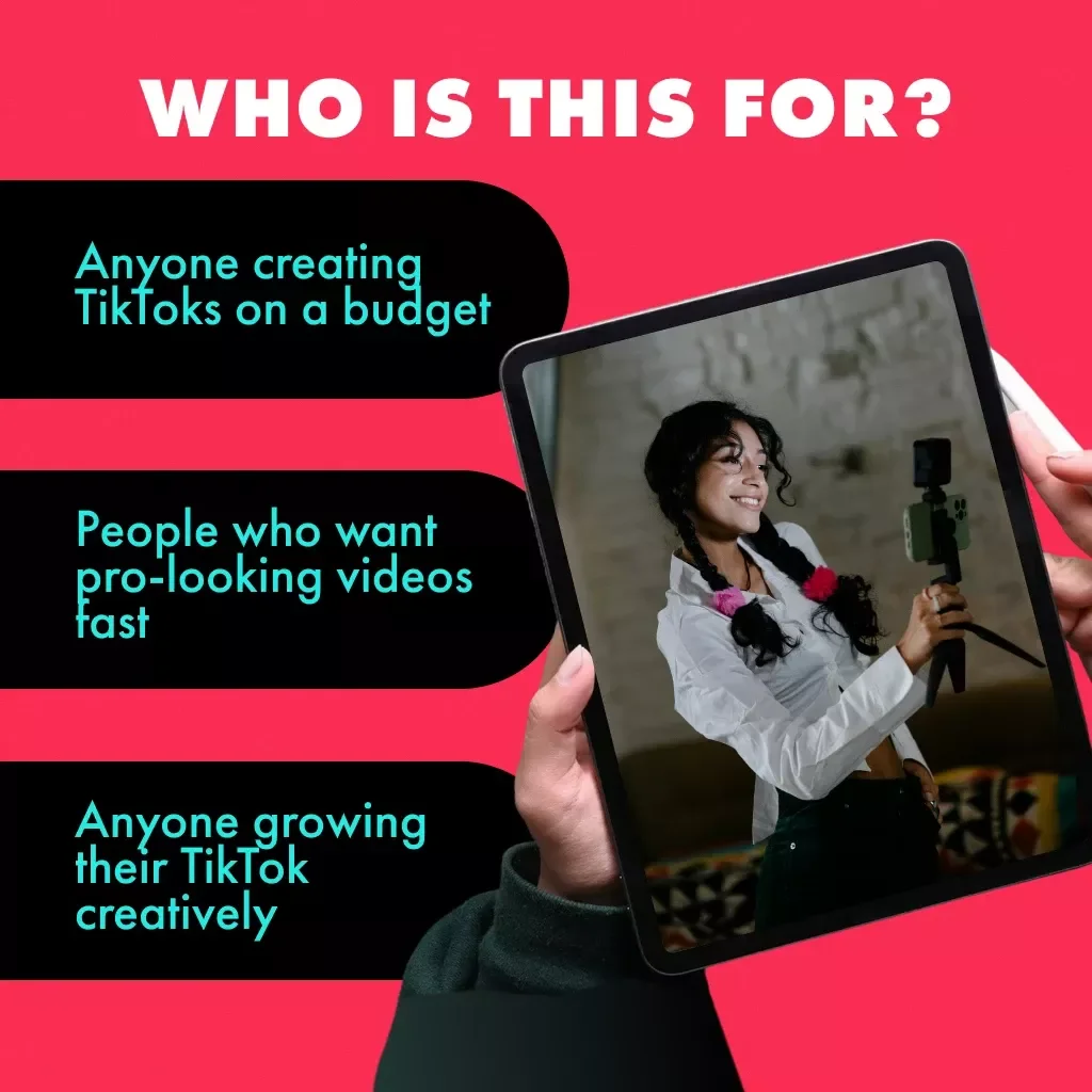 TikTok on a Dime: The Ultimate Budget Filming Checklist | Digital Download Guide for Creators | Tips for Filming on a Budget eBook & Printable Resource