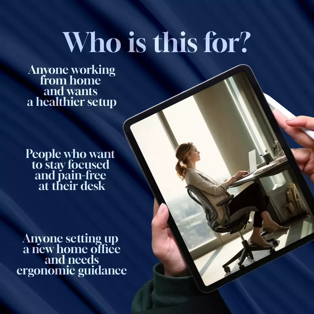 Home Office Ergonomics Checklist | Digital Download | Workspace Setup, Desk & Posture Guide, Monitor Positioning, Lighting & Breaks