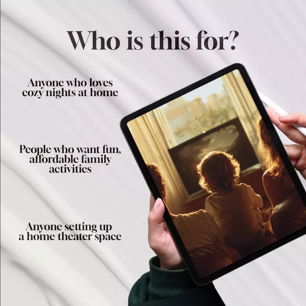 Family Movie Night Room Setup Guide | Digital Download Home Theater Ideas, DIY Checklist & eBook for Cozy Family Movie Nights