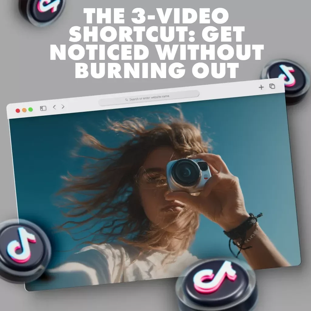 The 3-Video Shortcut: Get Noticed Without Burning Out | Digital Guide for Creators | The 3-Video Rule for Getting Noticed eBook