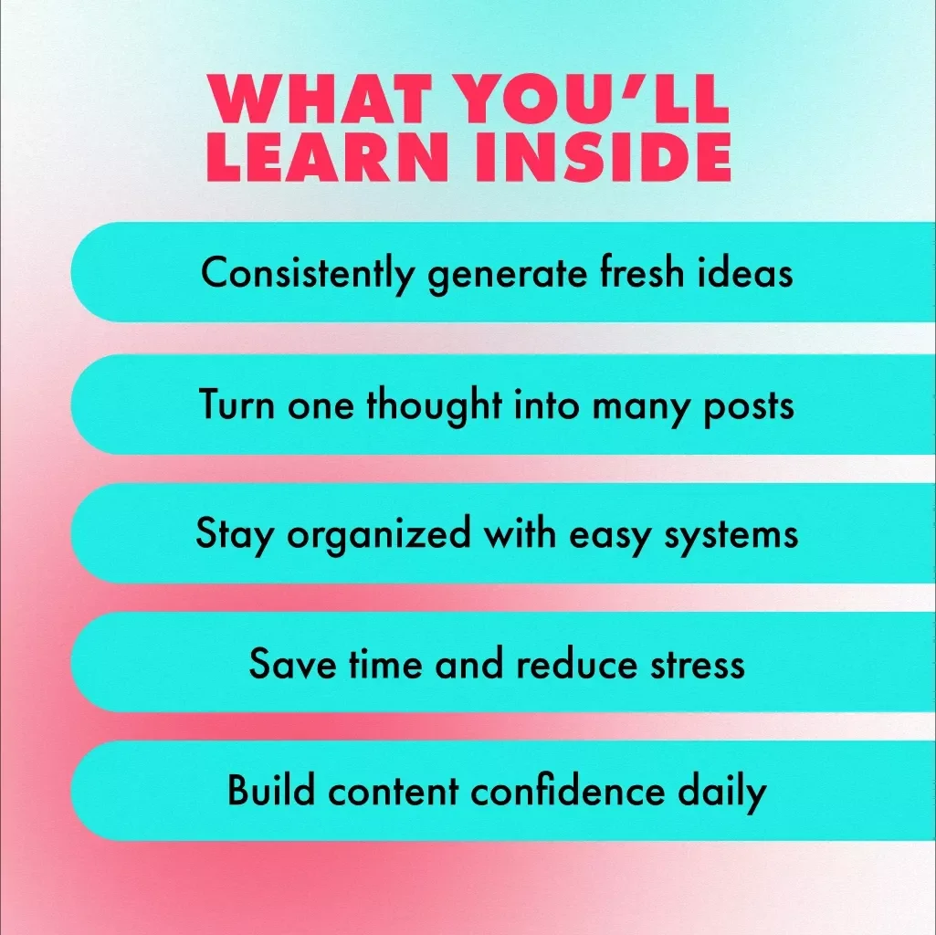 A Simple System for Endless Content Inspiration | Digital Guide | The 3-part system for endless ideas for Creators, Bloggers & Entrepreneurs